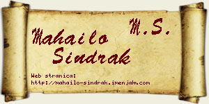 Mahailo Šindrak vizit kartica